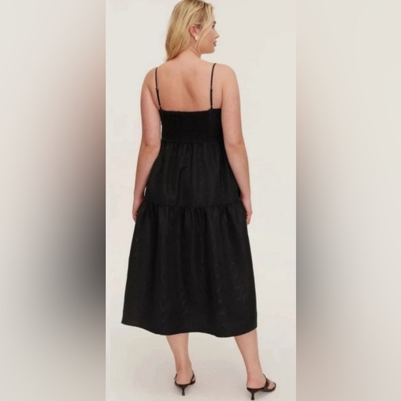 KATE SPADE NY x TARGET Tiered Ruffle Midi Tank Dress Black Size Medium - Picture 2 of 15